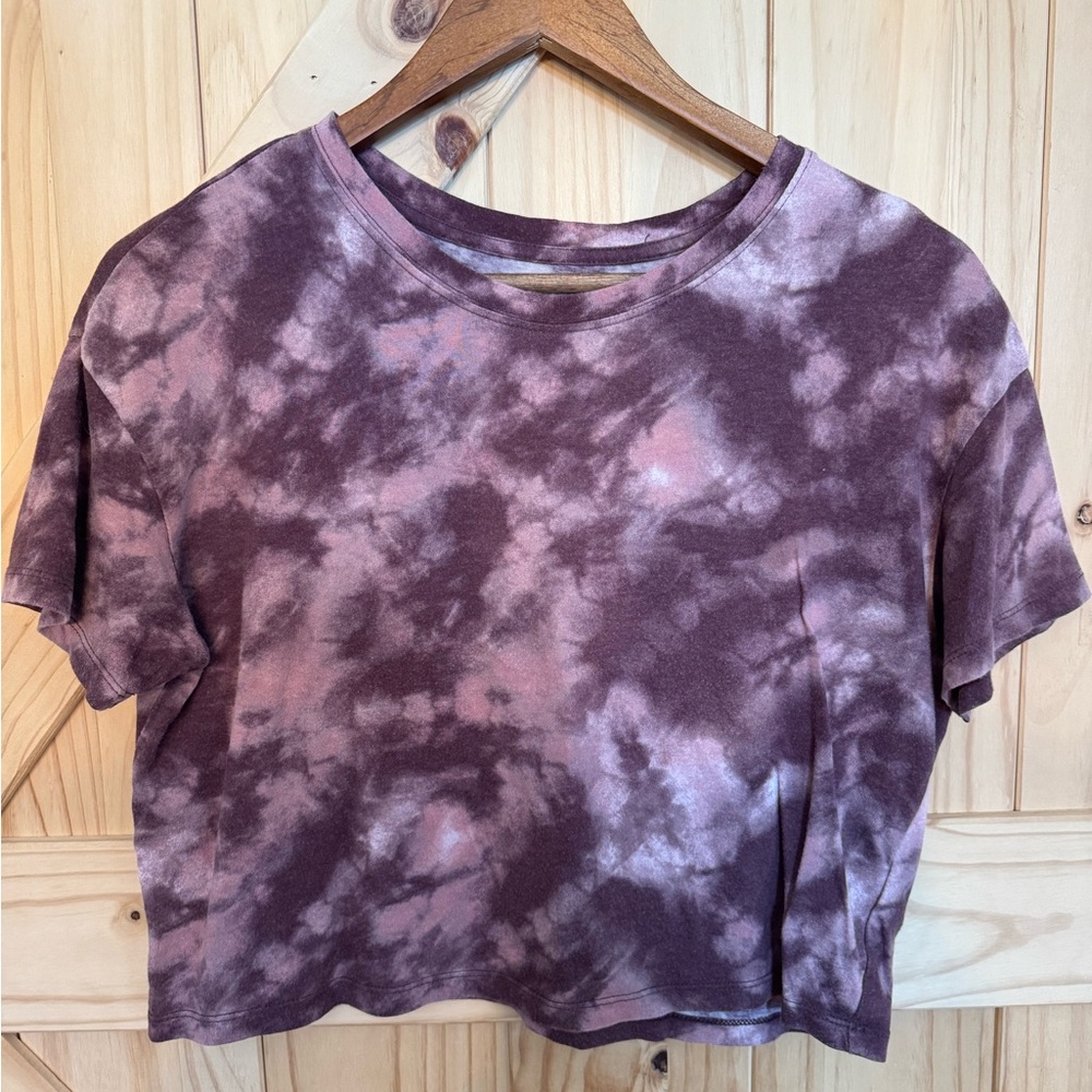 Old Navy Purple Tie-Dye Crop Top
